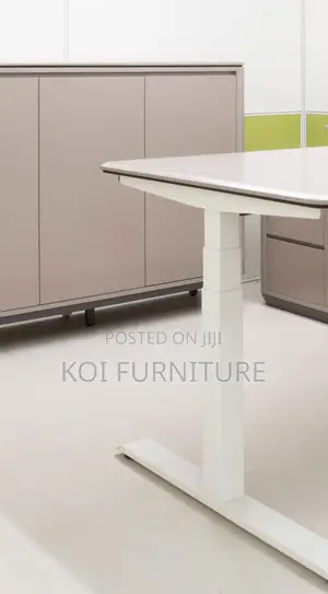 Office Desk; 1.2 Meters Electric Motorized Wooden Sit Stand Desk