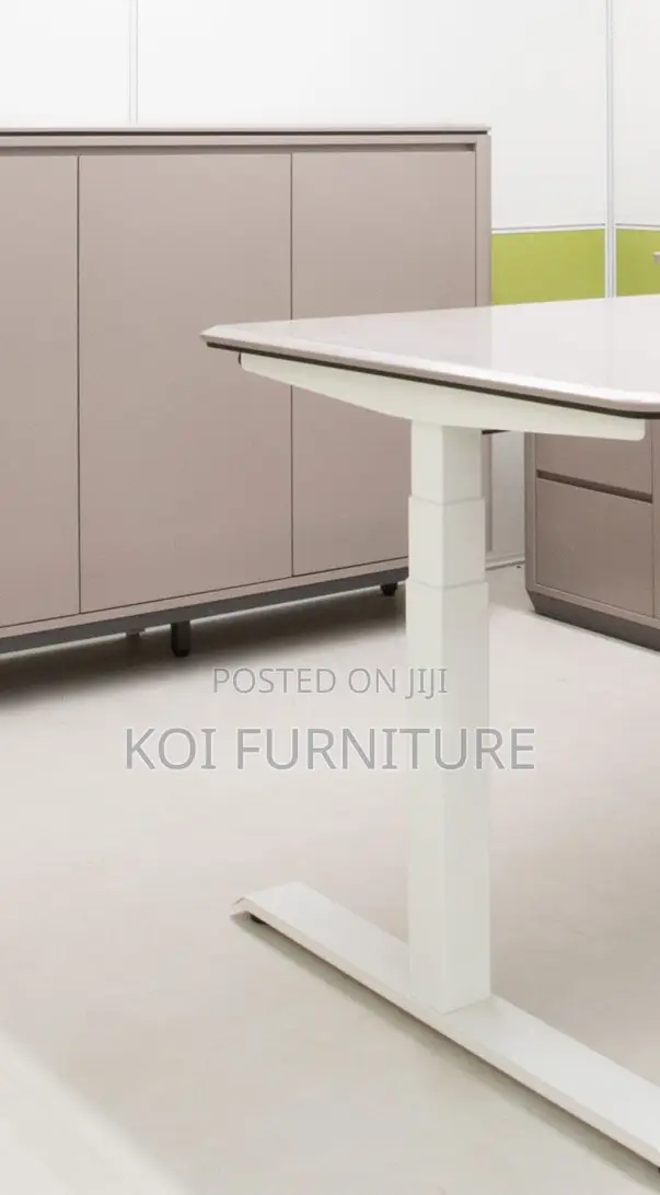 Office Desk; 1.2 Meters Electric Motorized Wooden Sit Stand Desk
