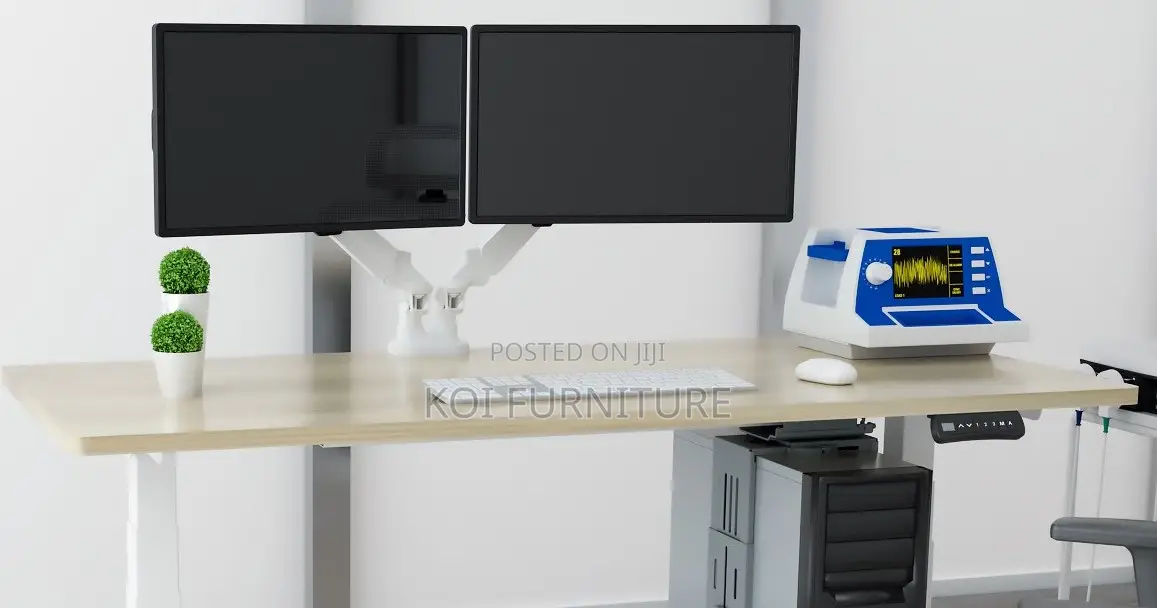 Office Desk; 1.2 Meters Electric Motorized Wooden Sit Stand Desk