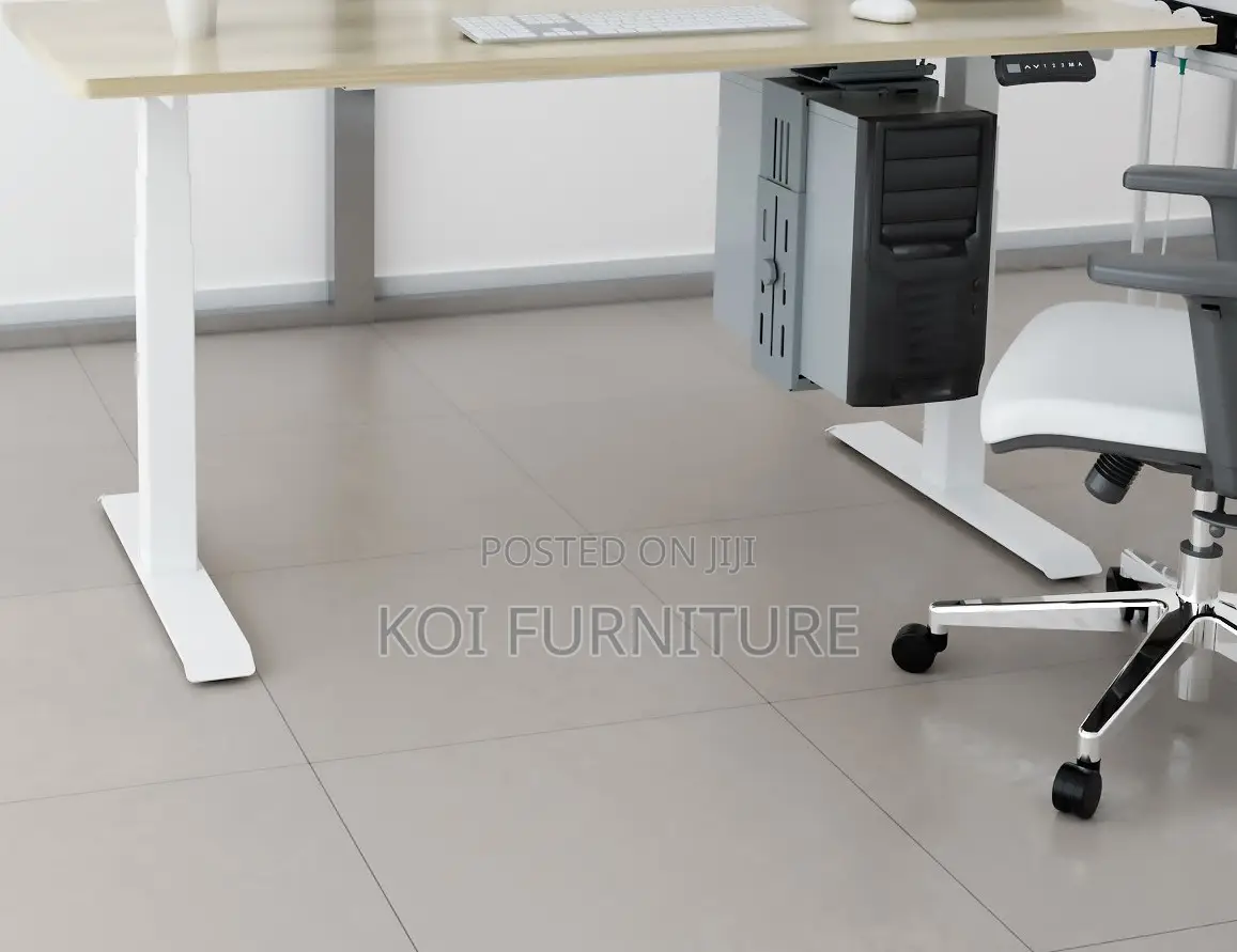 Office Desk; 1.2 Meters Electric Motorized Wooden Sit Stand Desk