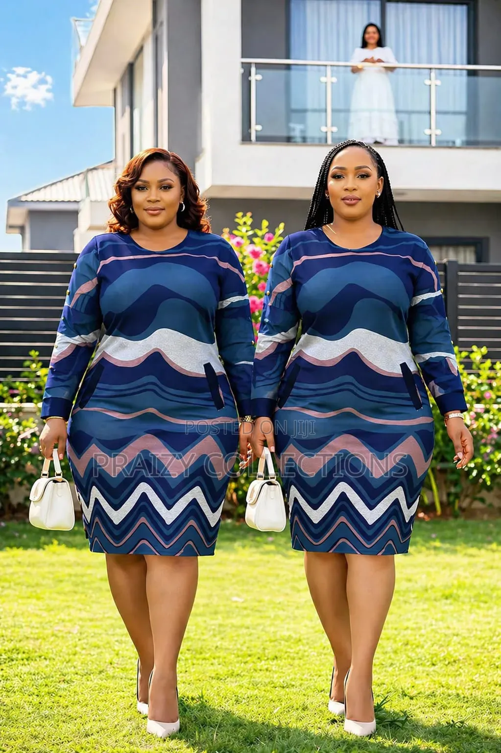 Straight Wave Pattern Dress