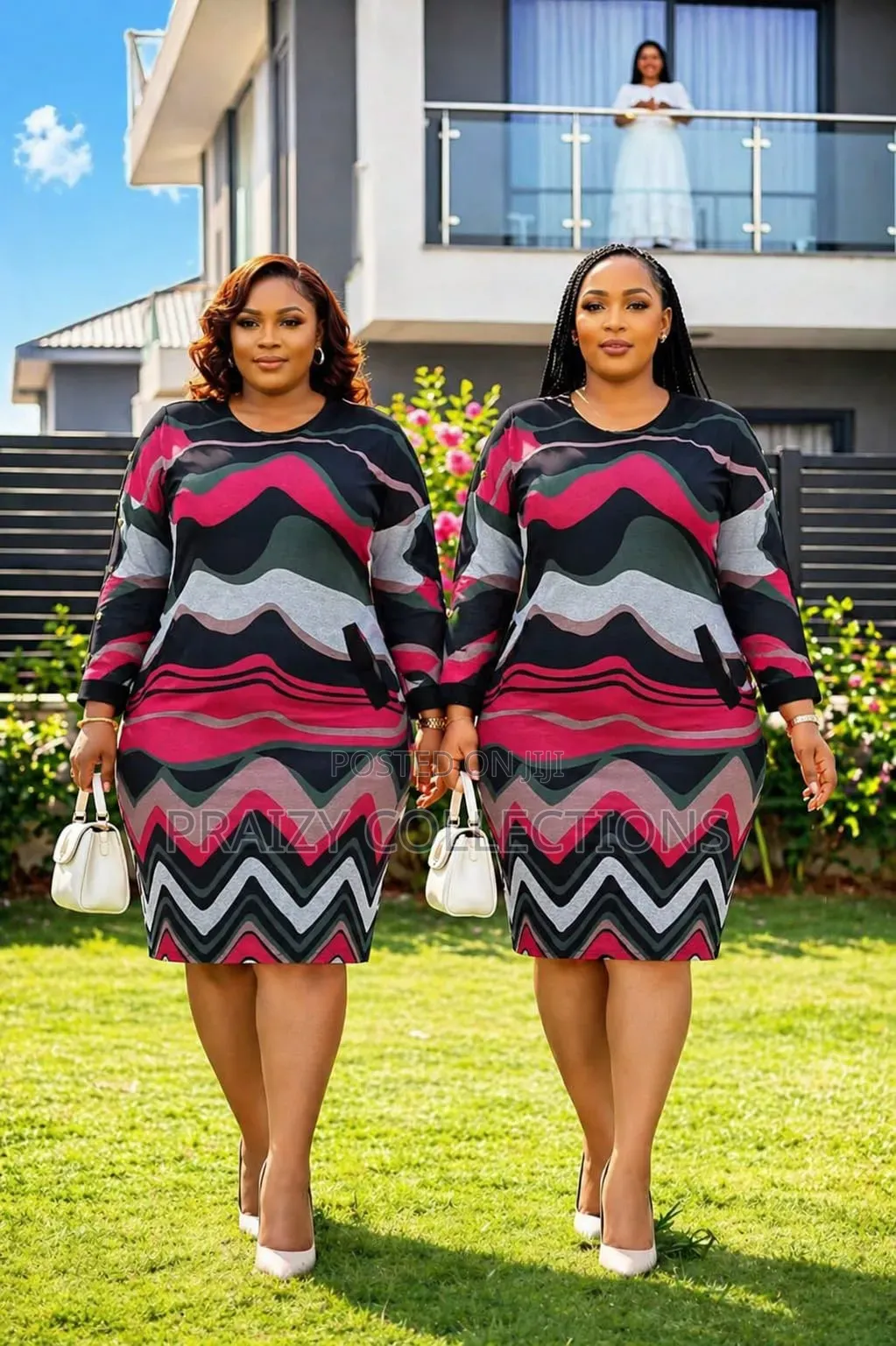 Straight Wave Pattern Dress