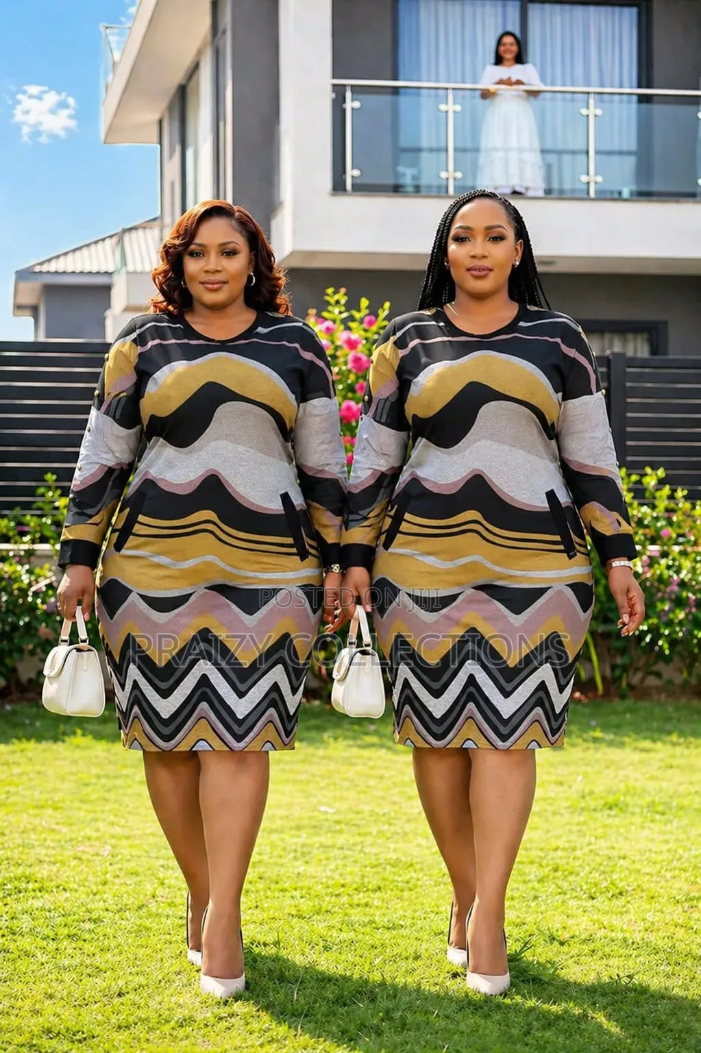 Straight Wave Pattern Dress