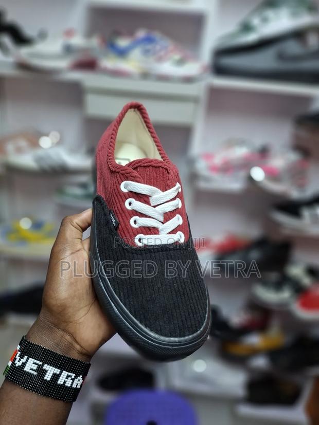 Corduroy Vans in "Black and Maroon Colourway". - thumbnail 2