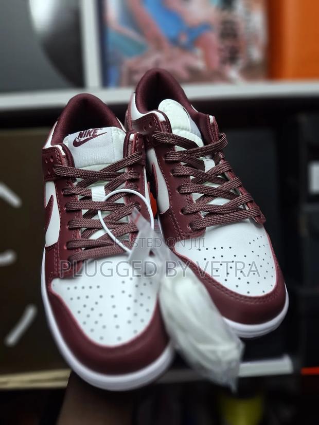 Nike Sb Dunks In*White and Dark Maroon Colourway*. - thumbnail 2
