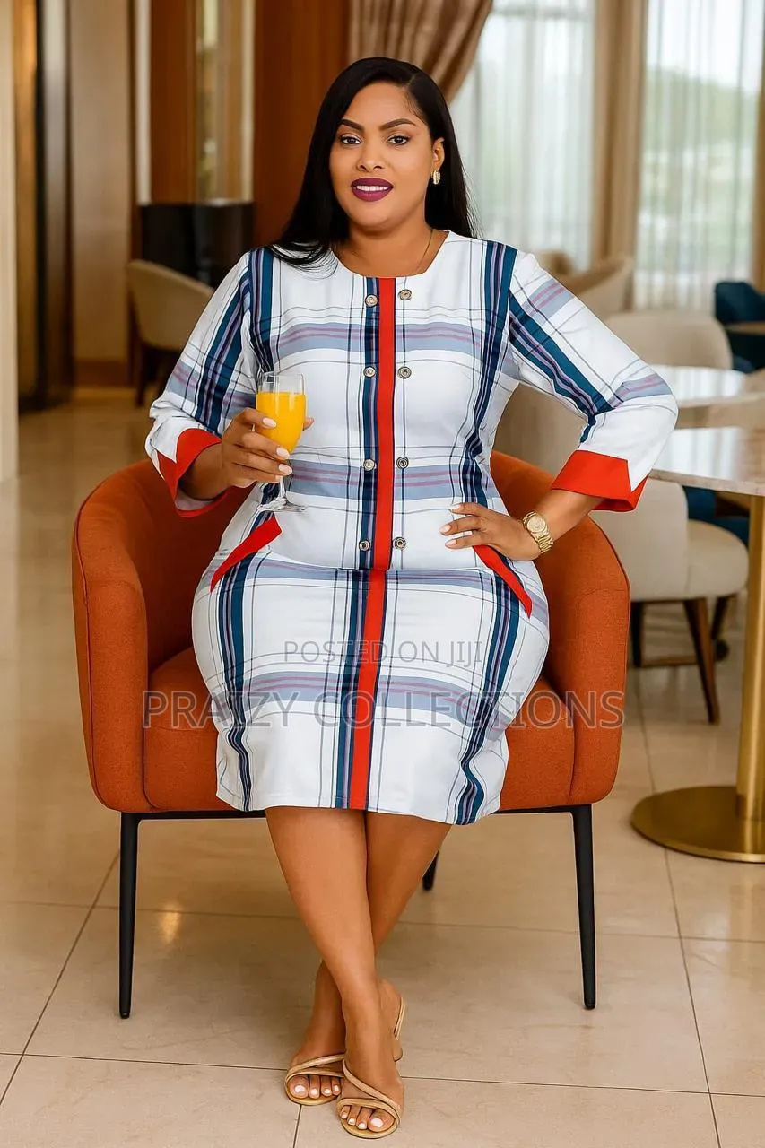 Beautiful Checked Straight Dress