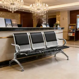 Black Link Chairs With Metal Frame