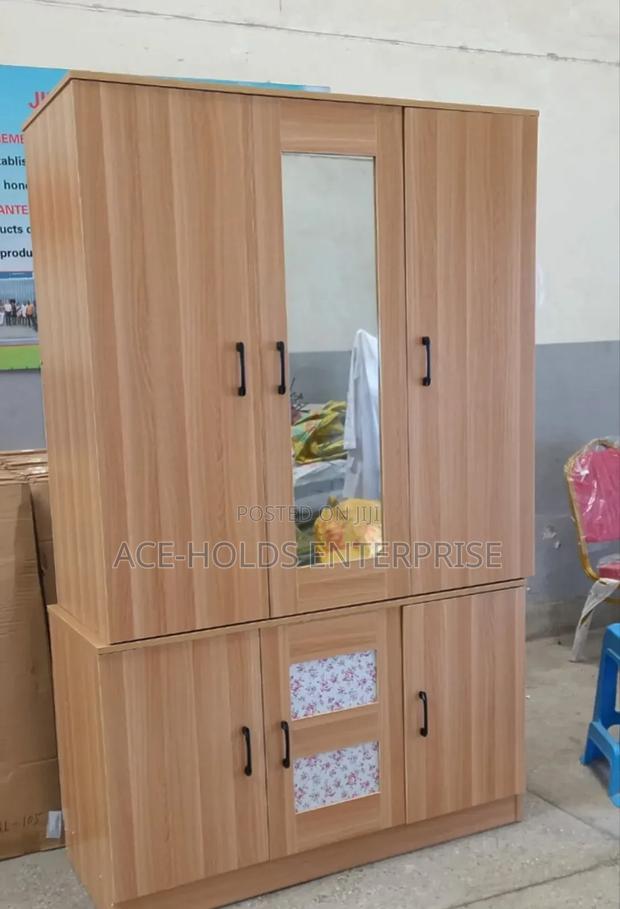 Executive Imported Cloth Wardrobe With Mounted Dressing Mirror - main view