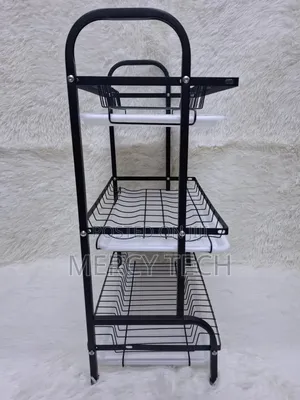 3-Tier Dish Drying Rack With Drip Trays