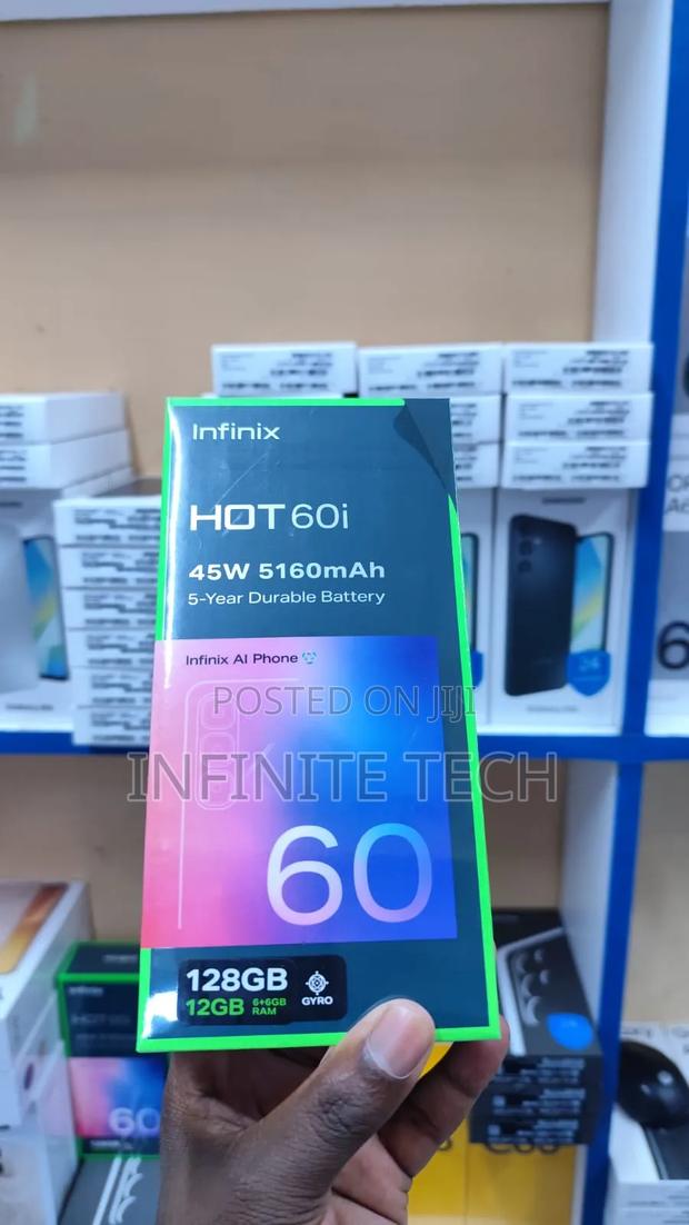 New Infinix Hot 60i 256 GB Black - thumbnail 2