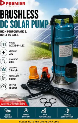 Brushless Dc Solar Pump Powered - 1500watts (72v)