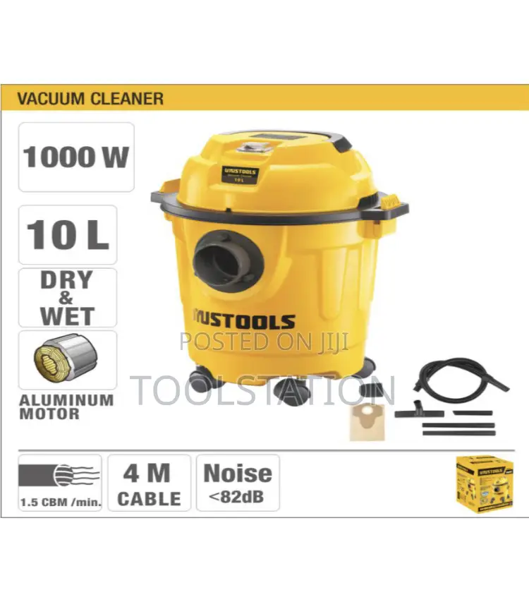 Vacuum Cleaner Wet and Dry 10 Litre 1000w Uyus Tools H/Duty Asp10l