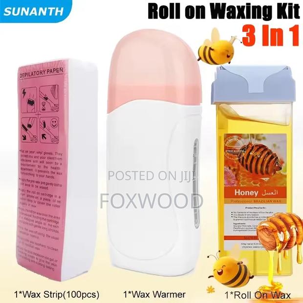 3 in 1 Unisex Hot Roll on Wax Hair Removal Kit