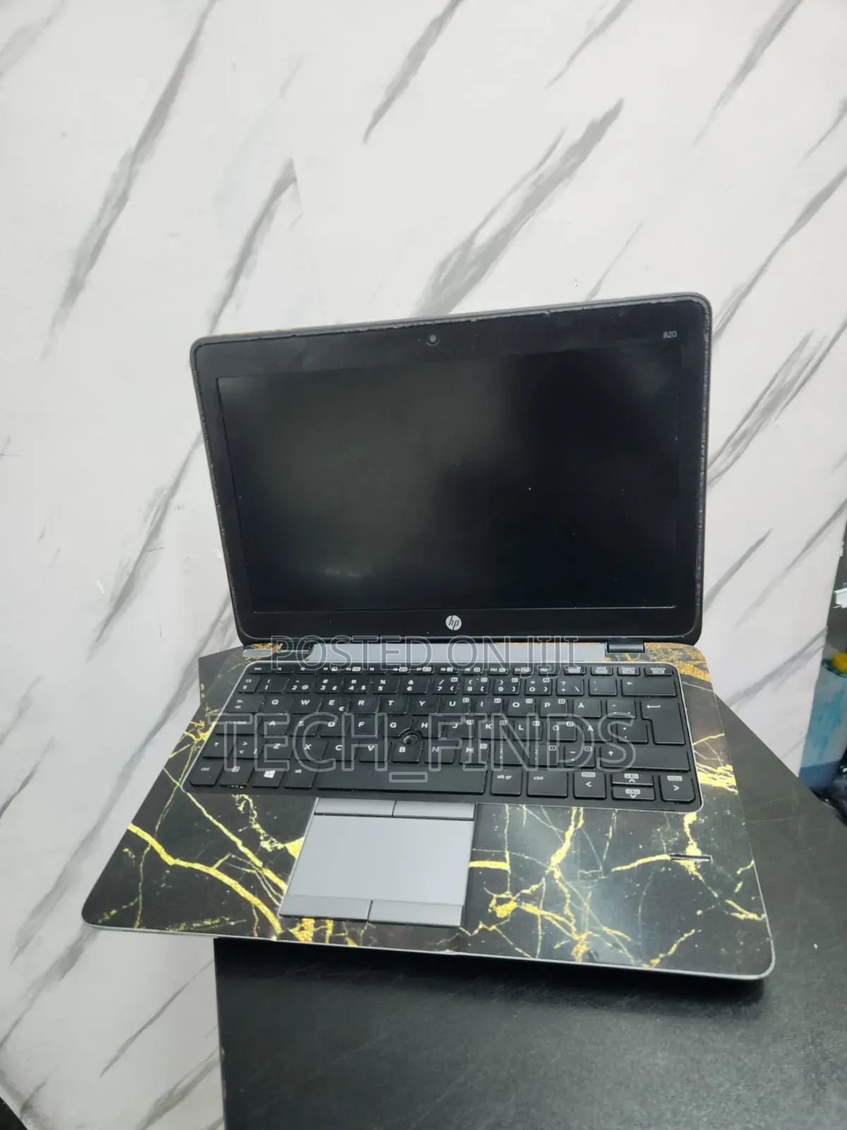 Stunning Black and Gold Marble Laptop Skin
