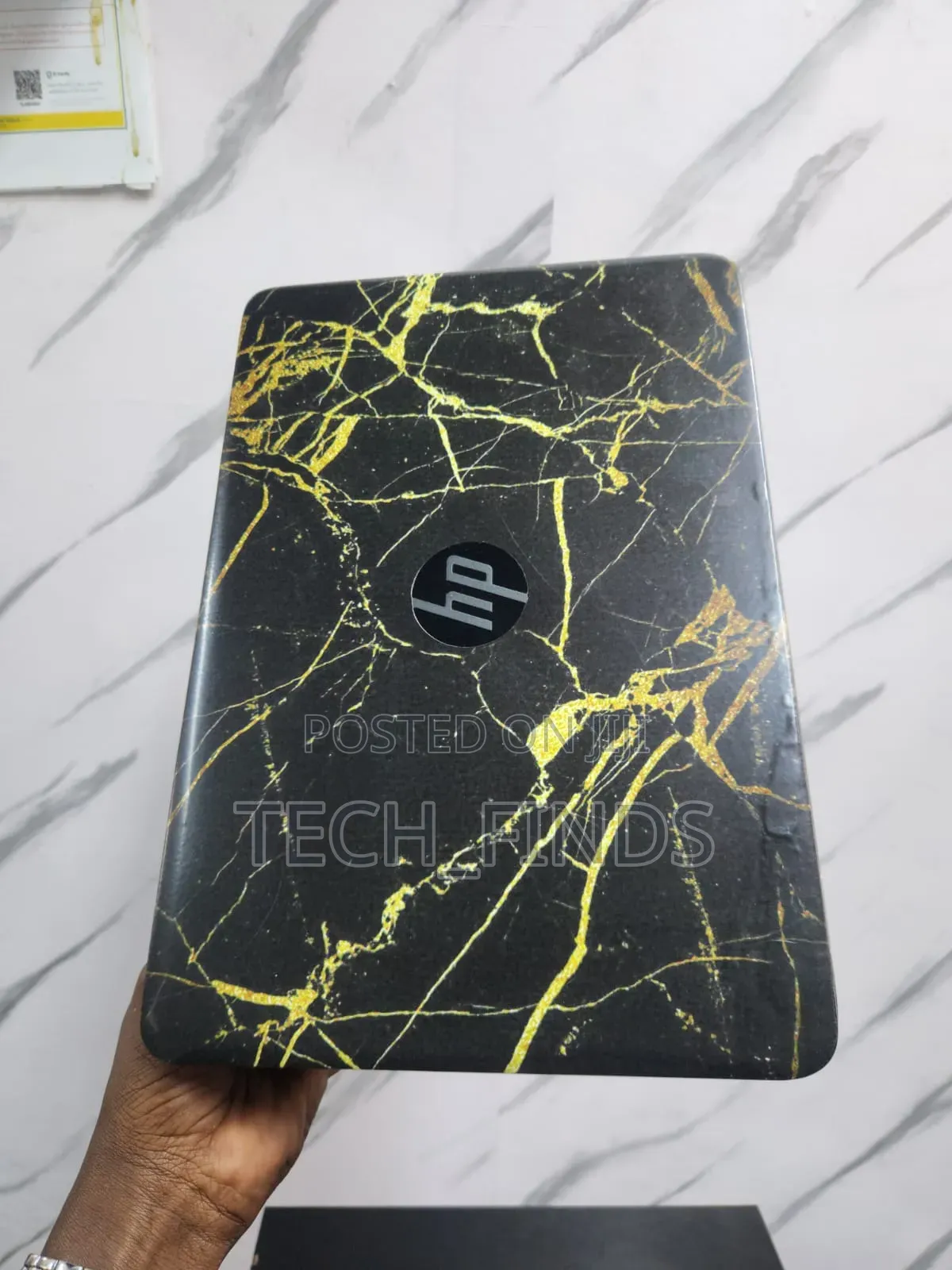 Stunning Black and Gold Marble Laptop Skin