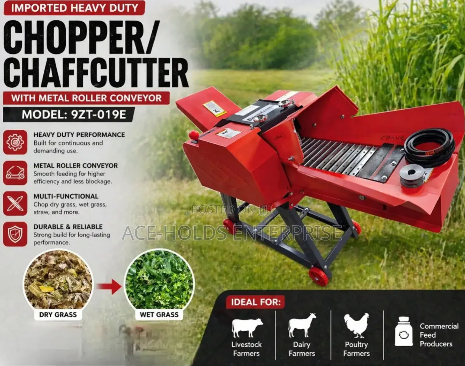 Premier Imported Heavy-Duty Fodder Processor - Chaffcutter/ Chopper