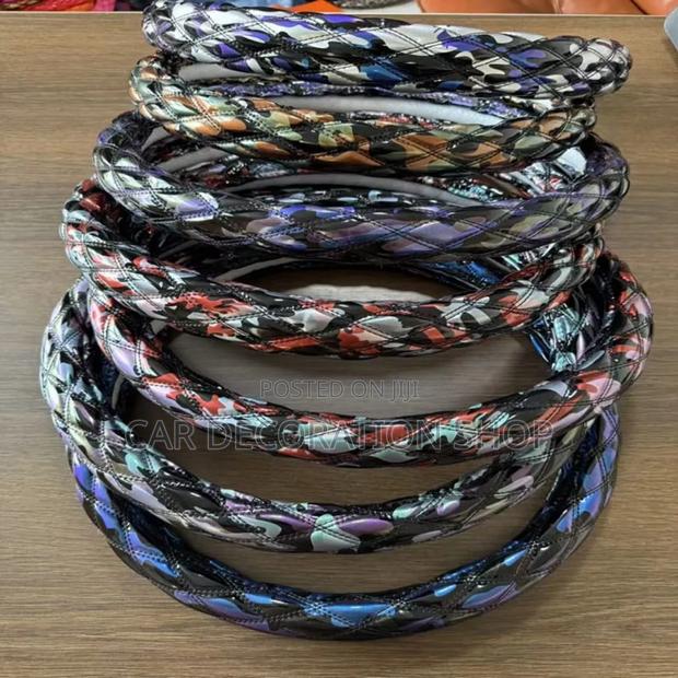 Floral , Camouflage, Geometric Design Steering Wheel Cover
