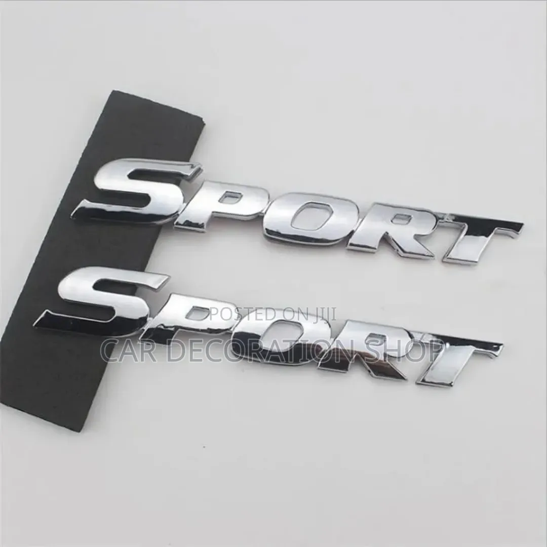 Sport Emblem Badges Shiny Chrome Finished Material