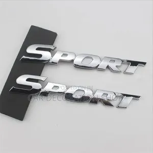 Sport Emblem Badges Shiny Chrome Finished Material