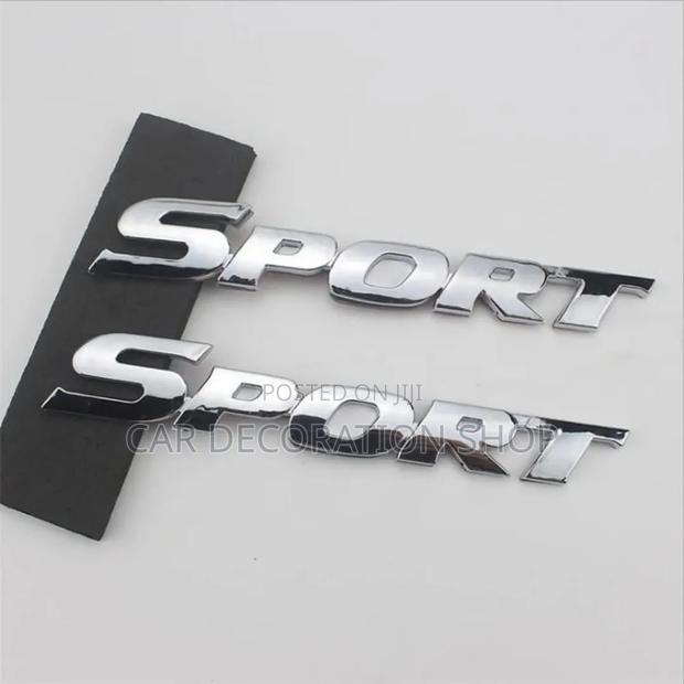 Sport Emblem Badges Shiny Chrome Finished Material
