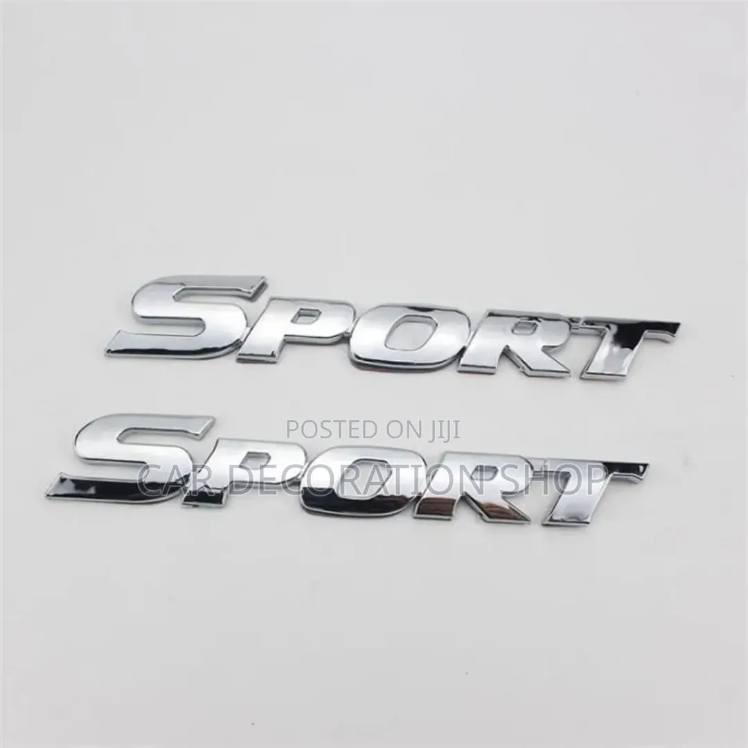 Sport Car Body Panels Italicized Front Style Decal Badge