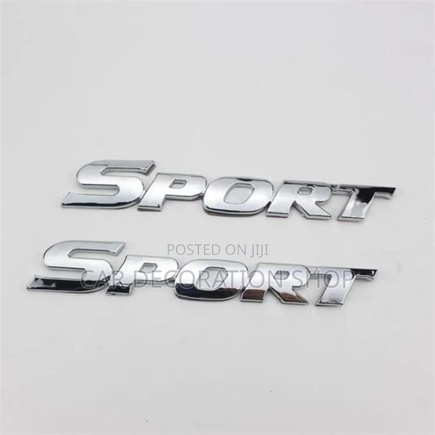 Sport Car Body Panels Italicized Front Style Decal Badge