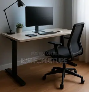 Office Desk; 1400mm Minimal Desk Setup for a Calm Work Environment