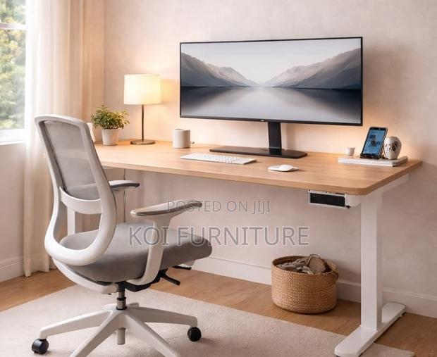Office Desk; 1400mm Minimal Desk Setup for a Calm Work Environment - thumbnail 4