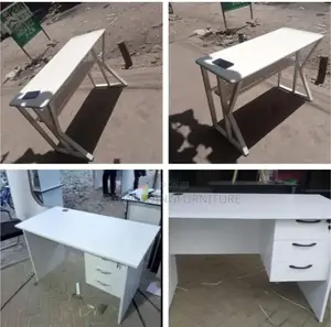 Ergonomic White Office Desk
