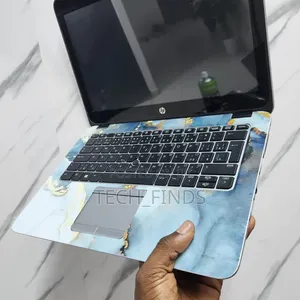 Blue and White Marble-Patterned Vinyl Decal Skin