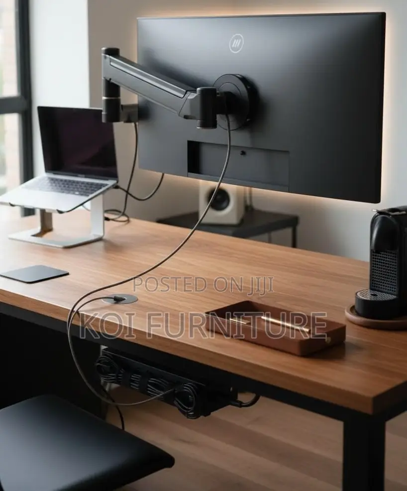 Office Desk; 180cm Minimalist WFH Inspo Adjustable Desk for Gamers