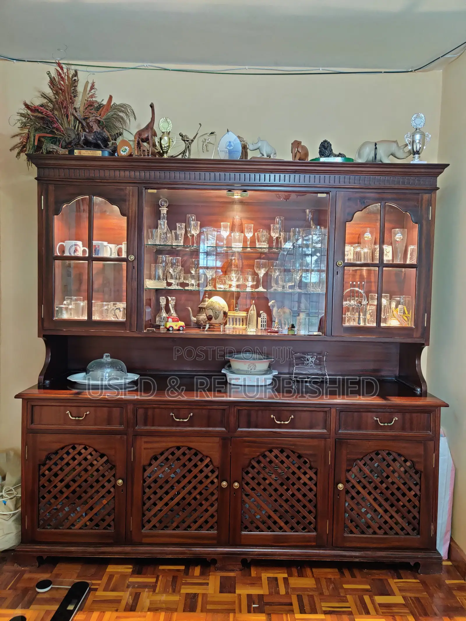 Odds N Ends Mahogany Wall Unit