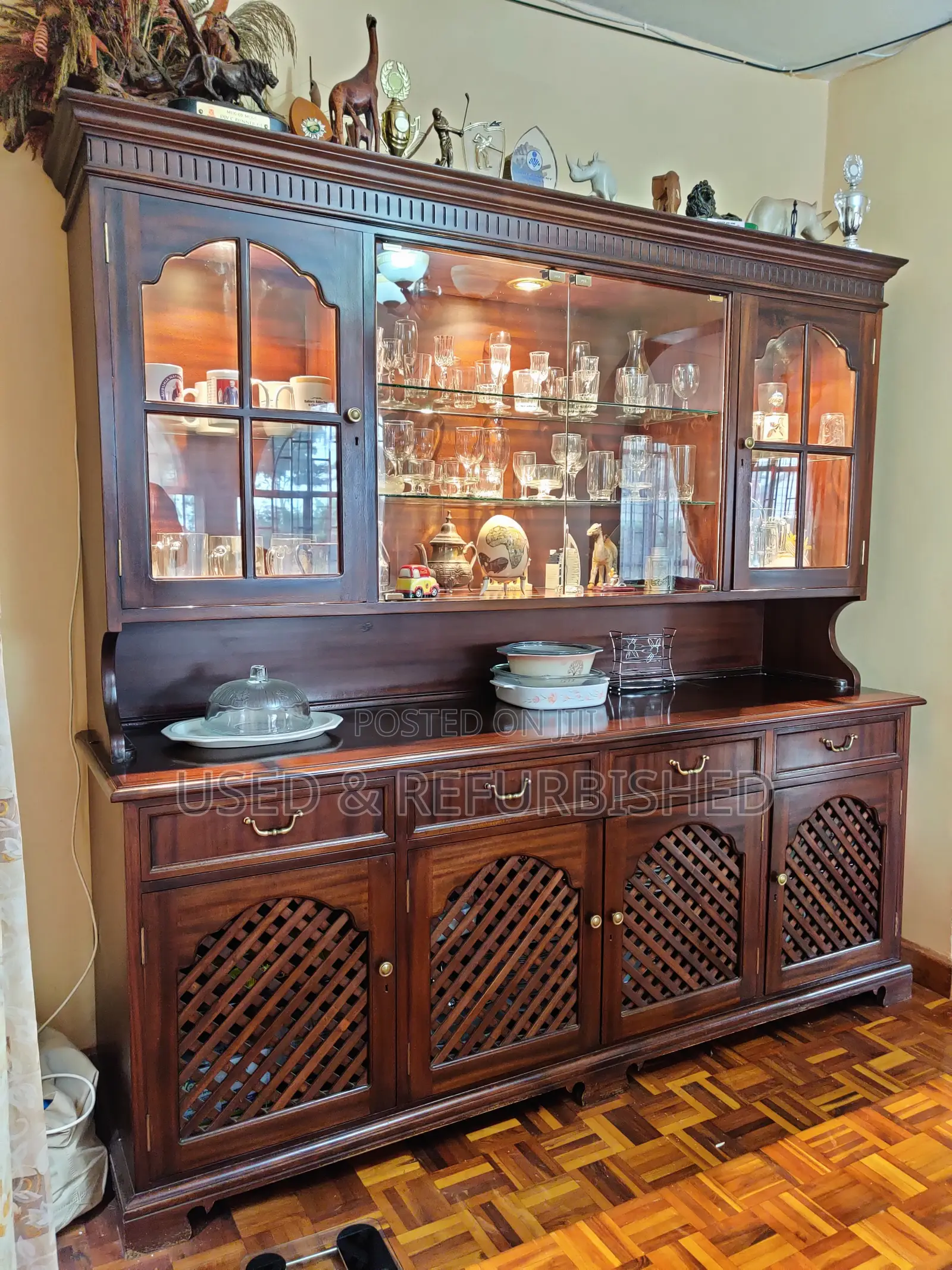 Odds N Ends Mahogany Wall Unit