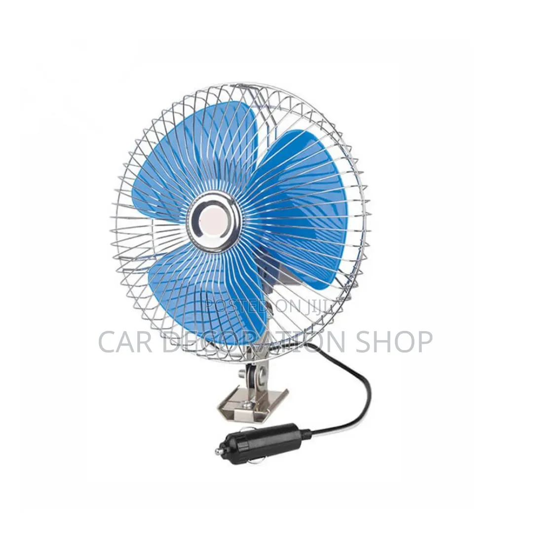 8" Electric Clip on Car Oscillating Fan Wide Angle Airflow Rotate Head