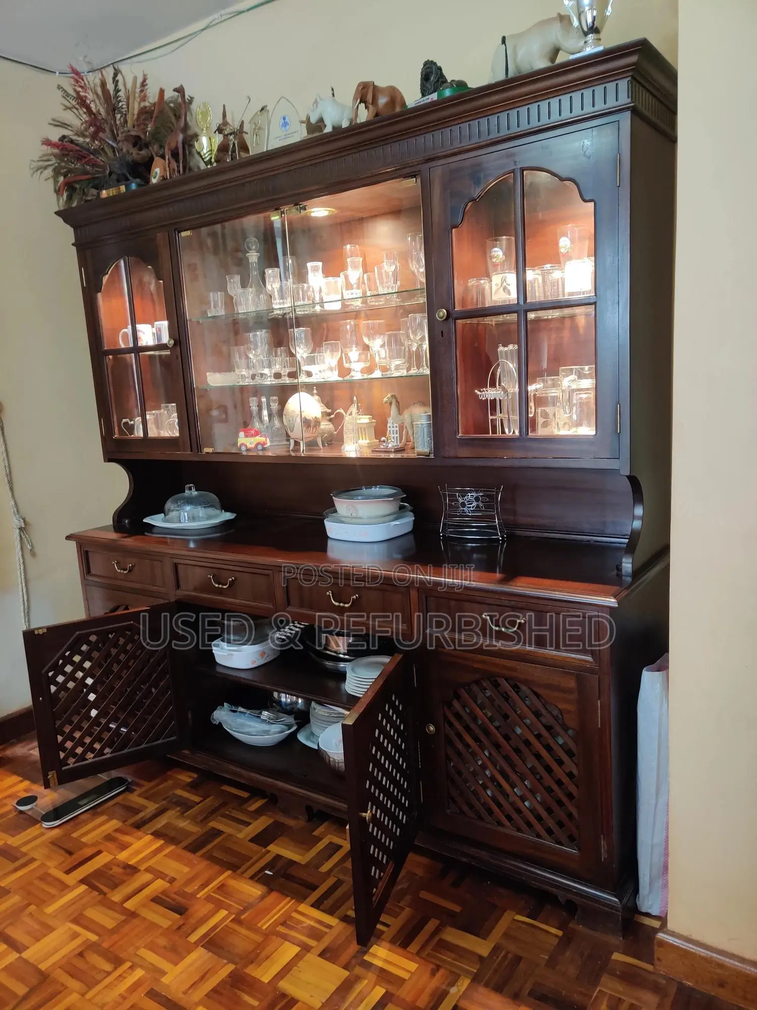 Odds N Ends Mahogany Wall Unit