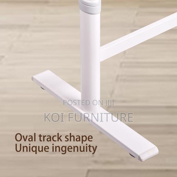 Office Table; Track Dhaped Manual Adjustable Desk With Lifter - thumbnail 2
