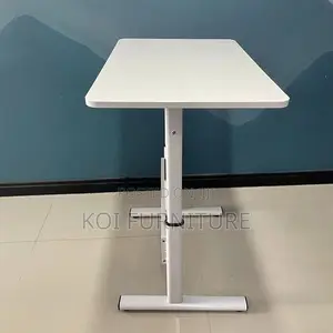 Office Table; Track Dhaped Manual Adjustable Desk With Lifter