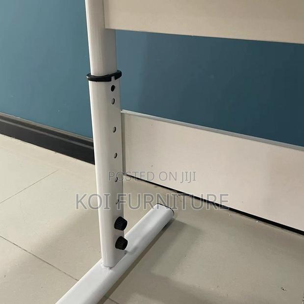 Office Table; Track Dhaped Manual Adjustable Desk With Lifter - thumbnail 5