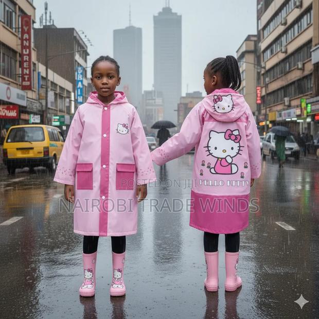 Cartoon Themed Kids Raincoat