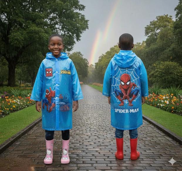 Cartoon Themed Kids Raincoat - thumbnail 2