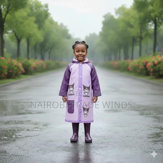 Cartoon Themed Kids Raincoat - thumbnail 6
