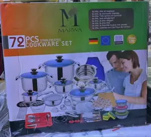 Marwa Germany 72pcs Stainless Cookware Set Induction Enabled Sufuria