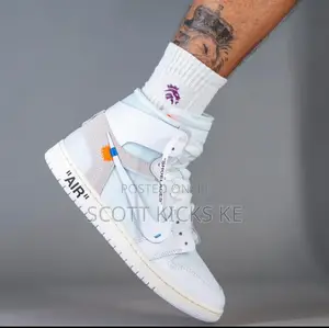 Air Jordan 1 Retro Og “ Off White Alaska “ Quality Pure Leather