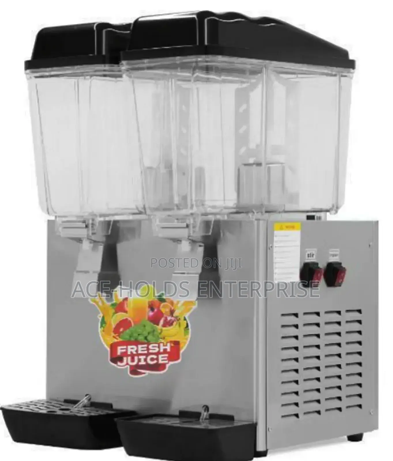 Electric Commercial 2 Slot Fresh Consistent Cool Juicer Dispenser