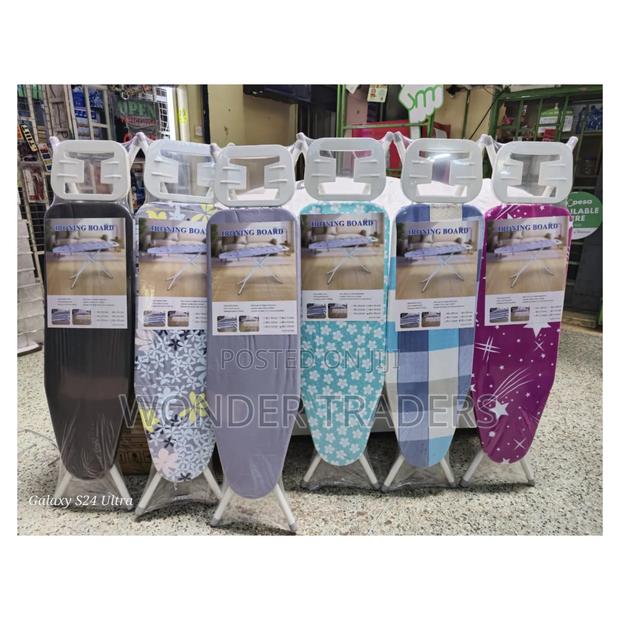 Metallic Ironing Board With Iron Rest