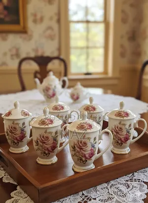 Bone China Tea Mug With Lid