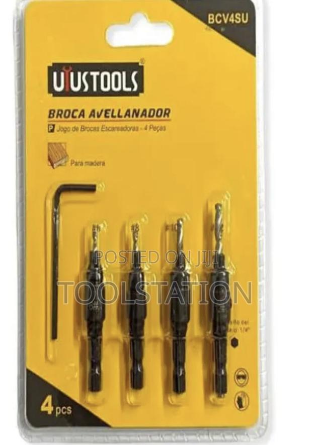 4 Pcs Countersink Drill Set 6/8/10/12 Mm Uyus Tools Bcv4su - thumbnail 2