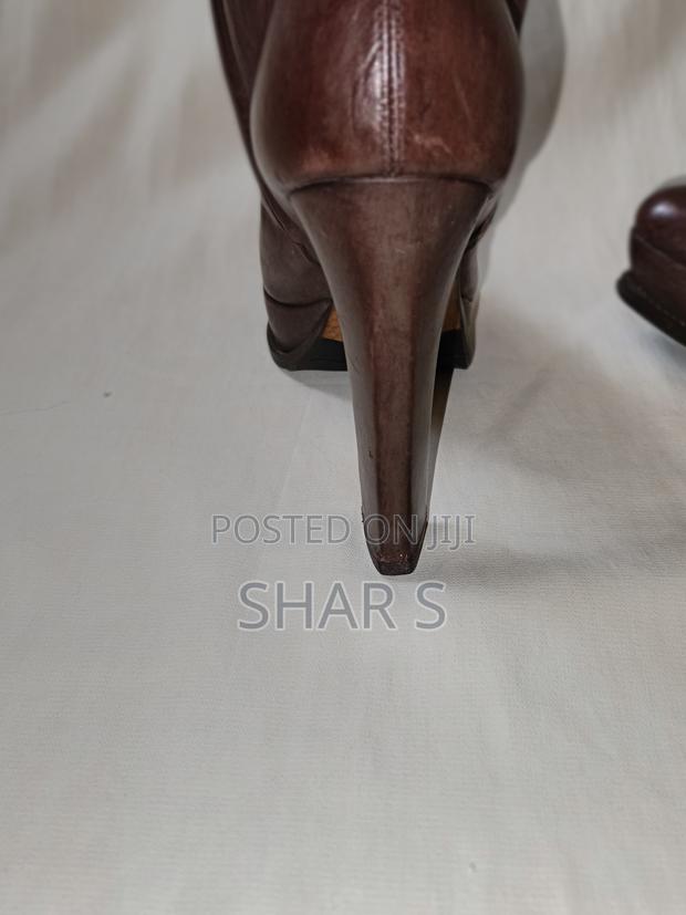 Thigh High Leather Boots - thumbnail 3