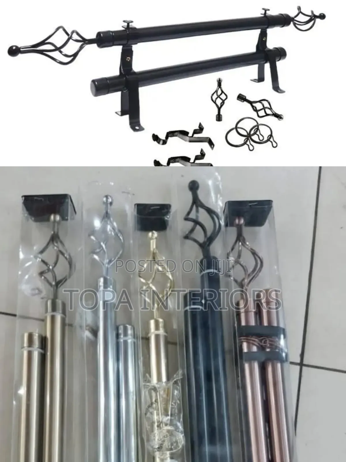 Decorative Adjustable 2m Double Telescopic Curtain Rods