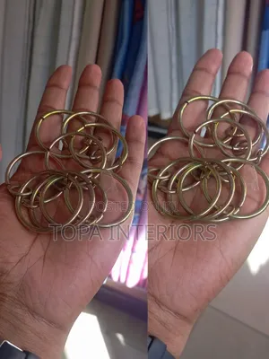 Brass Colour Metallic Drapery Curtain Rings